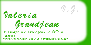 valeria grandjean business card